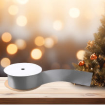 Sin tiempo - Cinta satinada de color gris medio