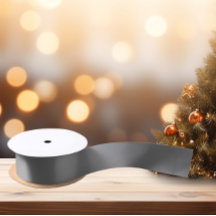 Sin tiempo - Cinta satinada gris de carbón vegetal