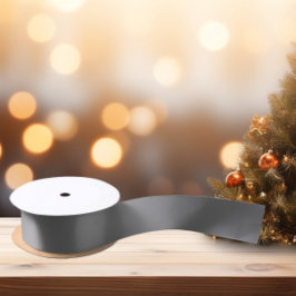 Lazo De Raso Sin tiempo - Cinta satinada gris de carbón vegetal