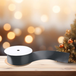 Lazo De Raso Sin tiempo - Cinta satinada gris pizarra oscura