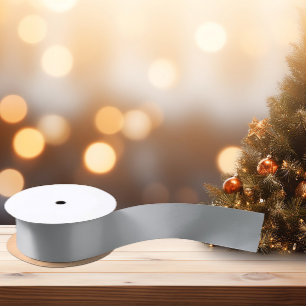 Lazo De Raso Sin tiempo - Cinta satinada gris plateada