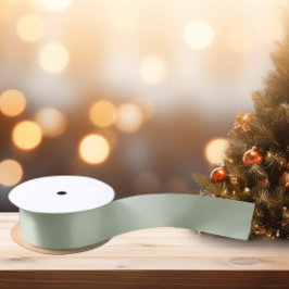 Lazo De Raso Sin tiempo - Cinta satinada Misty Sage