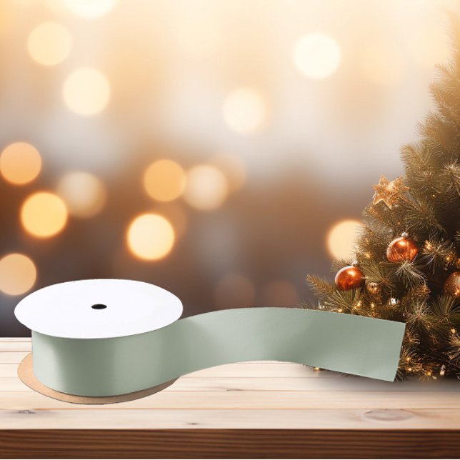 Lazo De Raso Sin tiempo - Cinta satinada Misty Sage (Subido por el creador)