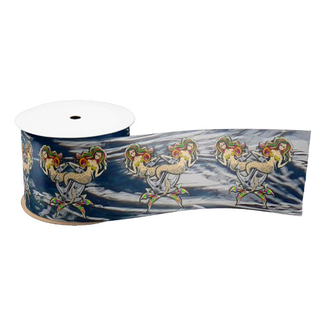 Lazo De Raso Sirenas aferradas - Diseño Náutico para los amante (Carrete)