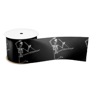 LAZO DE RASO SKELETON DE BAILE CON PERSONALIZABLE DE RIBBON DE 