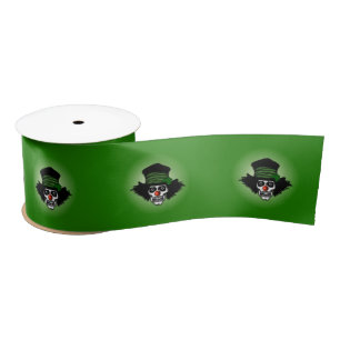 Lazo De Raso Skeleton Irlandés Clown Green