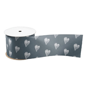 Lazo De Raso Slate Blue Rustic Hearts