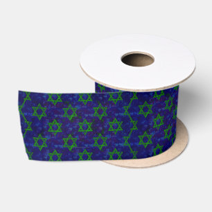 Lazo De Raso SlipperyJoe's Hanukkah filas verdes Estrellas de D