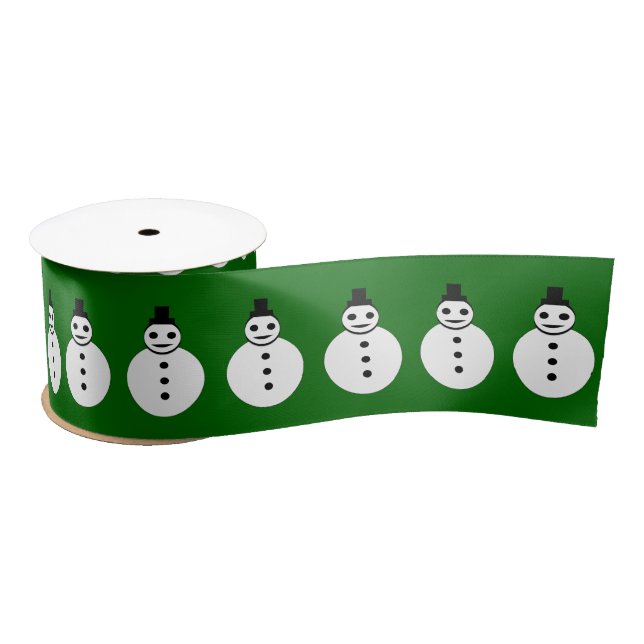 Lazo De Raso Snowman Ribbon, Navidades sonrientes (Carrete)