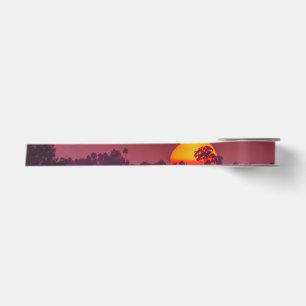 Lazo De Raso Sol naranja en foto rosa morada en cielo