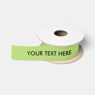 LAZO DE RASO SÓLIDO VERDE DE LA MODA RIBBON_179. TEXTO NEGRO D
