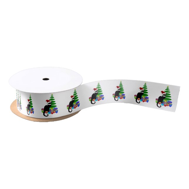 Lazo De Raso Sombrero de Santa Le Chat Noir Navidad (Carrete)