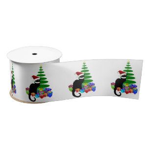 Lazo De Raso Sombrero de Santa Le Chat Noir Navidad