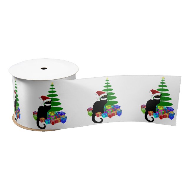 Lazo De Raso Sombrero de Santa Le Chat Noir Navidad (Carrete)