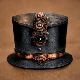 Lazo De Raso Sombrero superior Steampunk