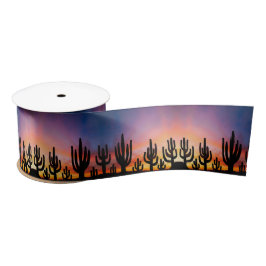 Lazo De Raso Southwestern Desert Landscape Cactus Sunrise Image