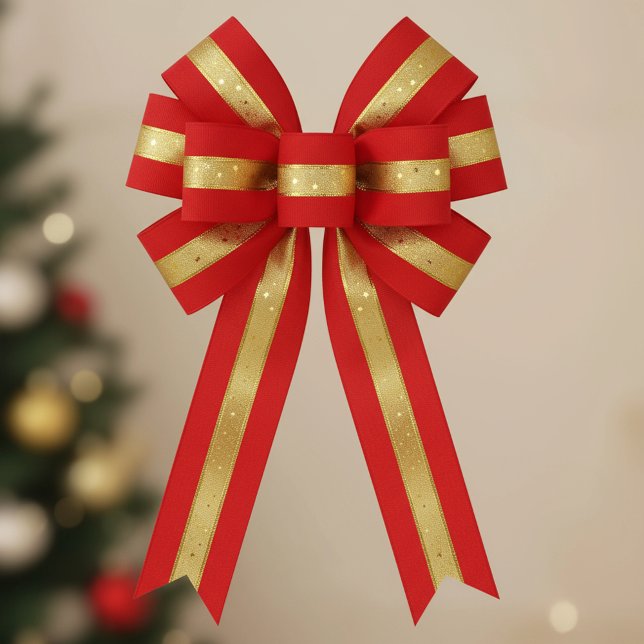 Lazo De Raso Starlight Red & Gold (Subido por el creador)