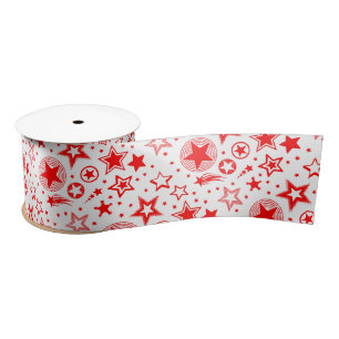 Lazo De Raso Stars Tattoos rojo + tus ideas