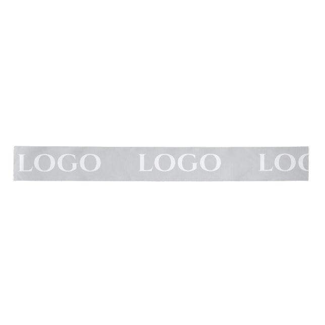 LAZO DE RASO STYLISH MODERN CUSTOMIZED YOUR LOGO MINIMAL GREY (Anverso)