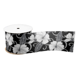 LAZO DE RASO SUEÑO POLINESIO (NEGRO) SATIN RIBBON