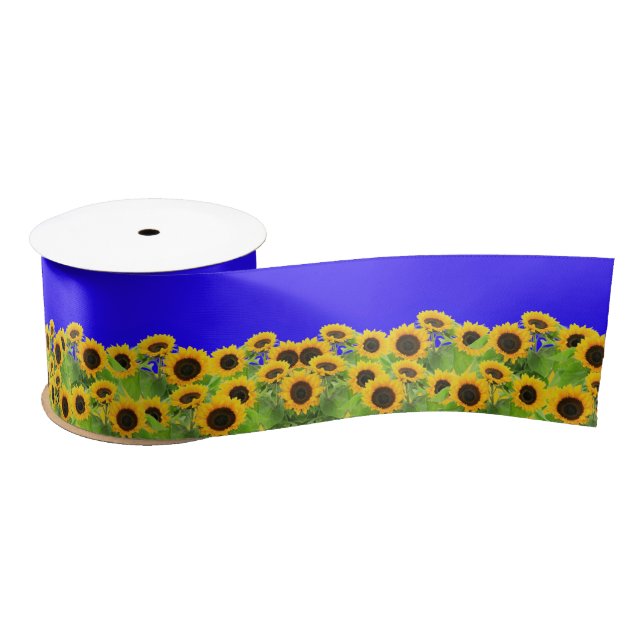 Lazo De Raso Sunflower - Libertad Ucrania Paz Bandera ucraniana (Carrete)