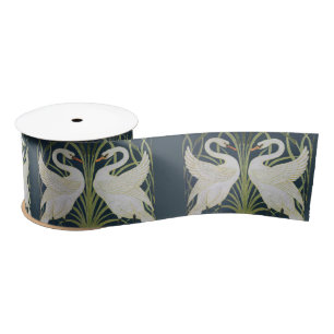 Lazo De Raso Swan Art Nouveau Dos Cisnes
