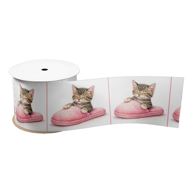 Lazo De Raso Tabby Kitten Sleeping in a Pink Slipper (Carrete)