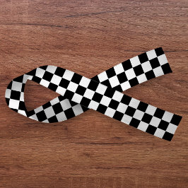 Lazo De Raso Tablero blanco y negro