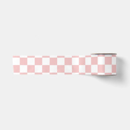 Lazo De Raso Tablero de damas rosa bebé minimalista