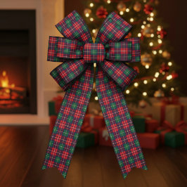 Lazo De Raso Tartan Festivo Tradicional