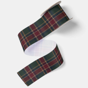 Lazo De Raso Tartan Patrimonio Burgundy Verde Marrón Azul Marin