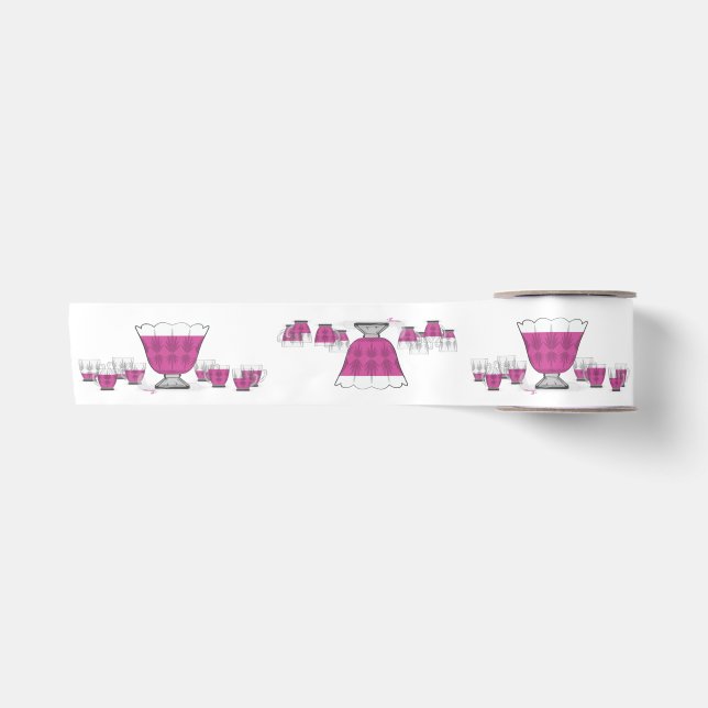 Lazo De Raso Tazón de ponche de cristal (Anverso)