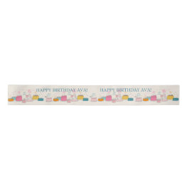 Lazo De Raso Tejido de fiesta personalizado – Pasteles de garab