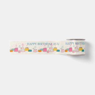 Lazo De Raso Tejido de fiesta personalizado – Pasteles de garab