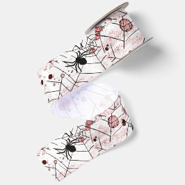 Lazo De Raso Tela de araña espeluznante de Halloween