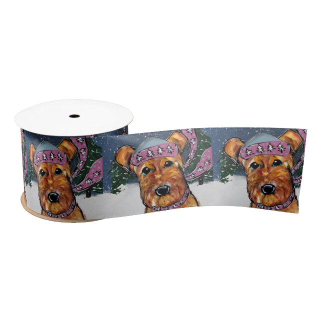 Lazo De Raso Terrier de Airedale (Carrete)