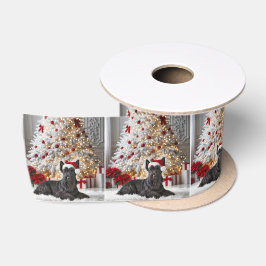 Lazo De Raso Terrier escocés por árbol de Navidad