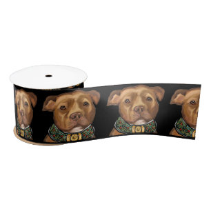 LAZO DE RASO TERRIER STAFFORDSHIRE AMERICANO
