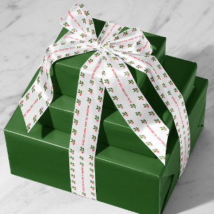 Lazo De Raso Texto blanco personalizado con vacaciones de carac