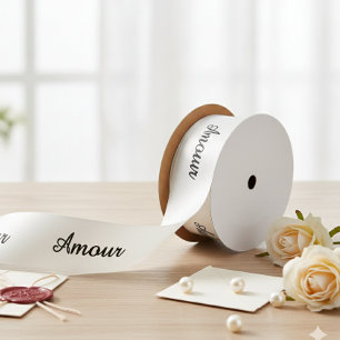 Lazo De Raso Texto personalizado Amour regalo de amor francés p