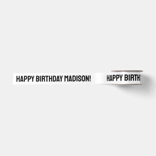 Lazo De Raso Texto personalizado Feliz Cumpleaños