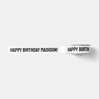 Lazo De Raso Texto personalizado Feliz Cumpleaños