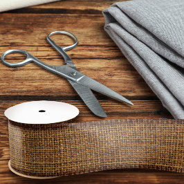 Lazo De Raso Textura de Burlap Realista Moda simple Marrón Rúst