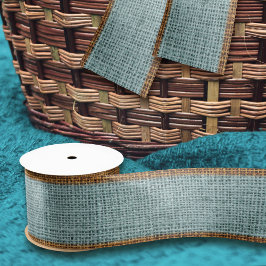 Lazo De Raso Textura de Burlap realista Sage Rústico Simple Gre