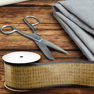 Lazo De Raso Textura de Burlap Realista Simple Rústica Marrón c