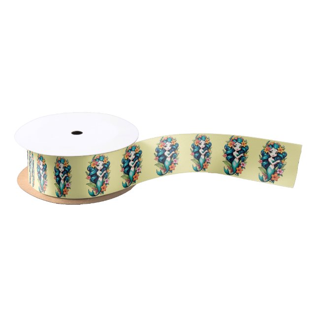 Lazo De Raso Thunder_Cove, Sirena de Flor Tropical (Carrete)