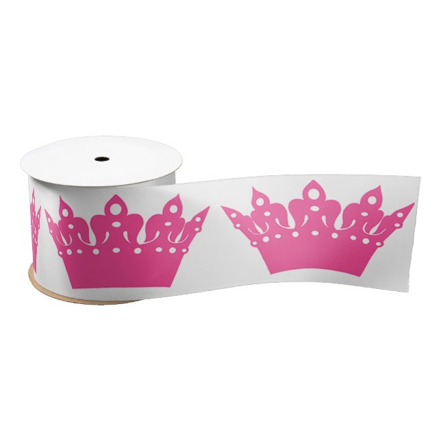 Lazo De Raso Tiaras rosadas y coronas (Carrete)