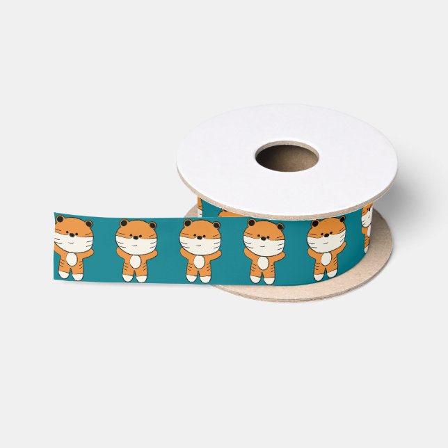 Lazo De Raso Tigre Adorable (Carrete)