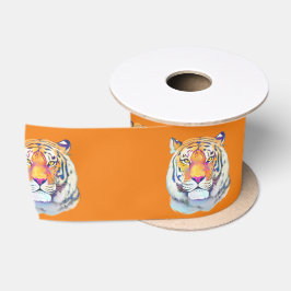 Lazo De Raso Tigre en colores 3"