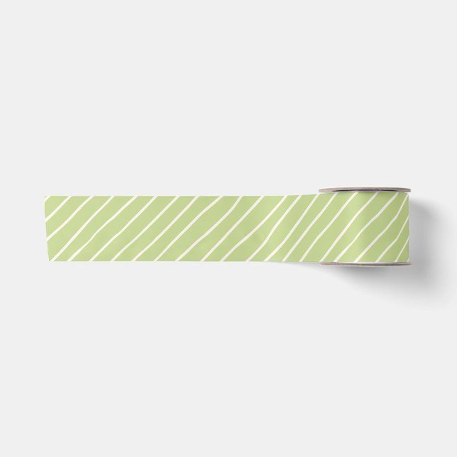 Lazo De Raso Tira Simple Dibujada a Mano Verde Afilada (Anverso)